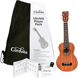 Cordoba Soprano Ukulele Players Pack Natural