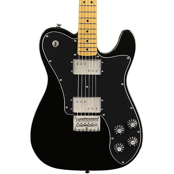 Black Maple Squier by Fender Classic Vibe 70s Telecaster Deluxe Electric Guitar 