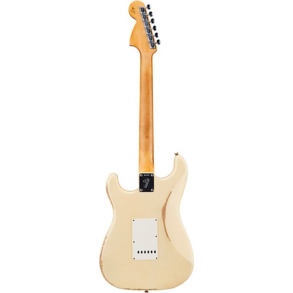 Fender Custom Shop Masterbuilt Greg Fessler 1969 Stratocaster Relic Maple Fingerboard Electric Guitar Aged Vintage White