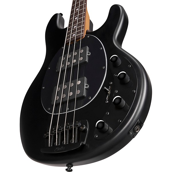 Sterling by Music Man StingRay Ray34HH Rosewood Fingerboard Electric Bass Stealth Black