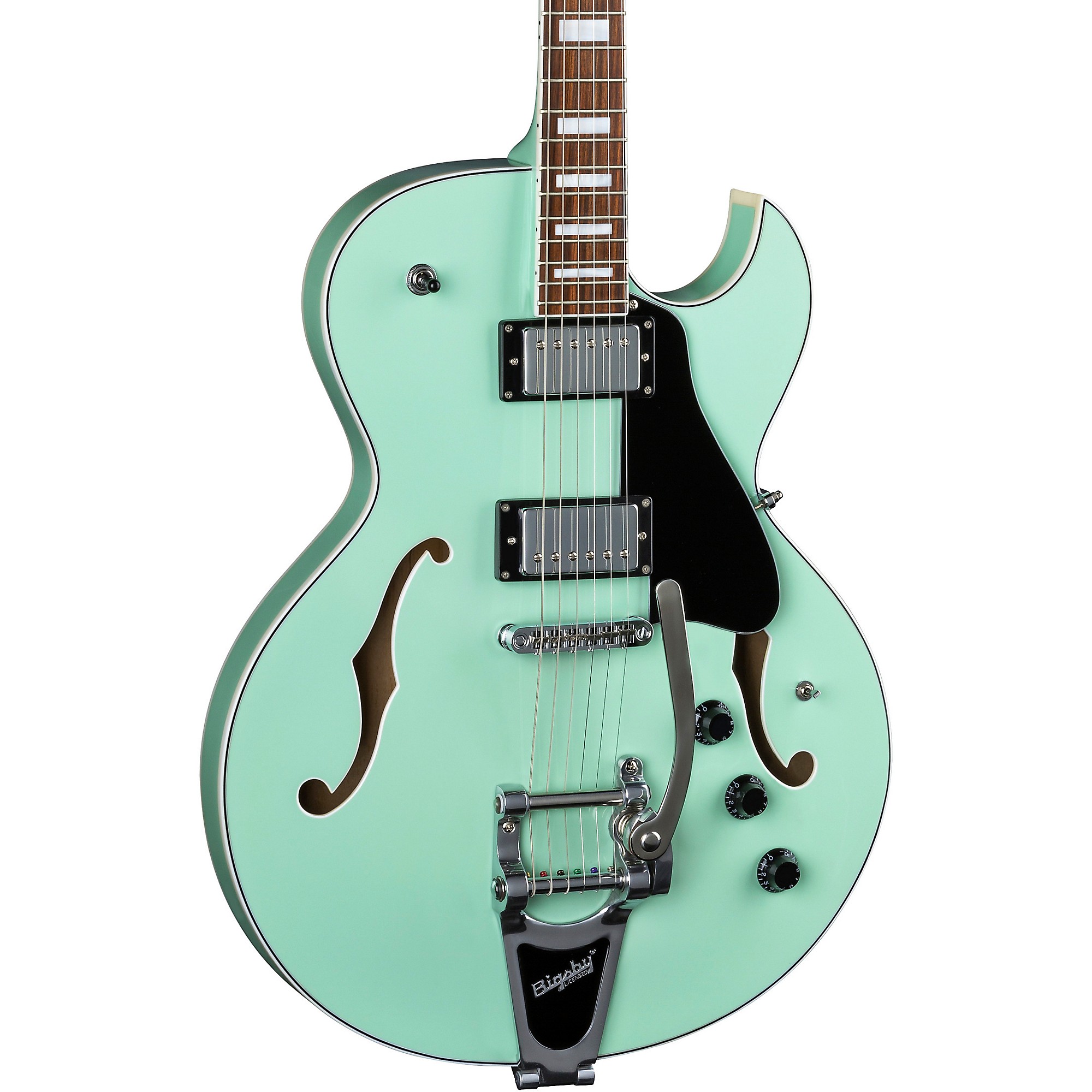 Dean Colt Bigsby with Piezo Semi-hollowbody Electric Guitar Aqua