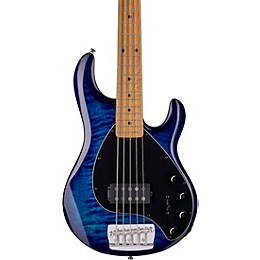 Open Box Sterling by Music Man StingRay5 Roasted Maple Neck Quilt Top 5-String Bass Level 2 Neptune Blue 190839718426