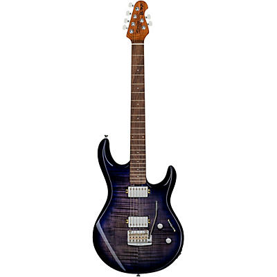 Sterling By Music Man Luke Flame Maple Top Electric Guitar Blueberry Burst for sale