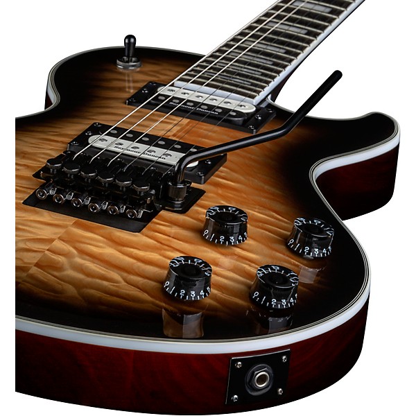 Dean Thoroughbred Select Quilt-top with Floyd Electric Guitar Natural Black Burst