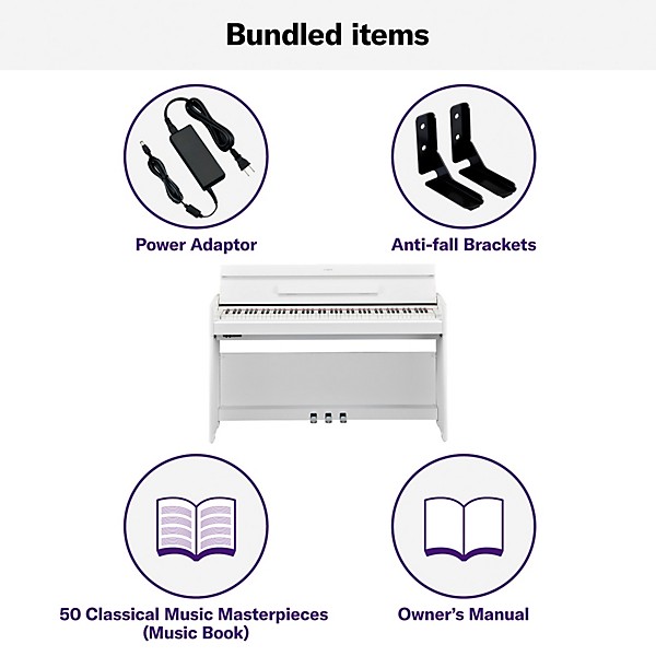 Yamaha YDP-S54 88-Key Digital Console Piano White