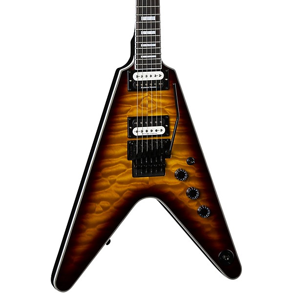Open Box Dean V Select with Floyd Quilt Top Electric Guitar Quilt