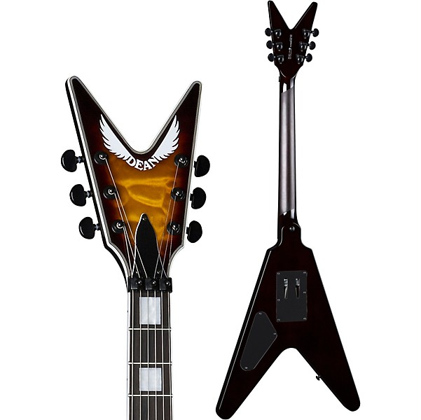 Open Box Dean V Select with Floyd Quilt Top Electric Guitar Quilt