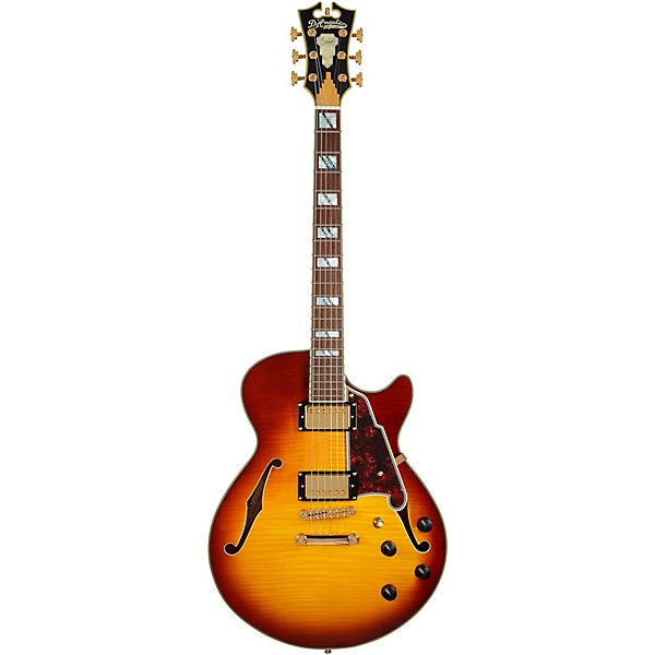 Open Box D'Angelico Excel Series SS Semi-Hollow Electric Guitar with Stopbar Tailpiece Level 1 Iced Tea Burst