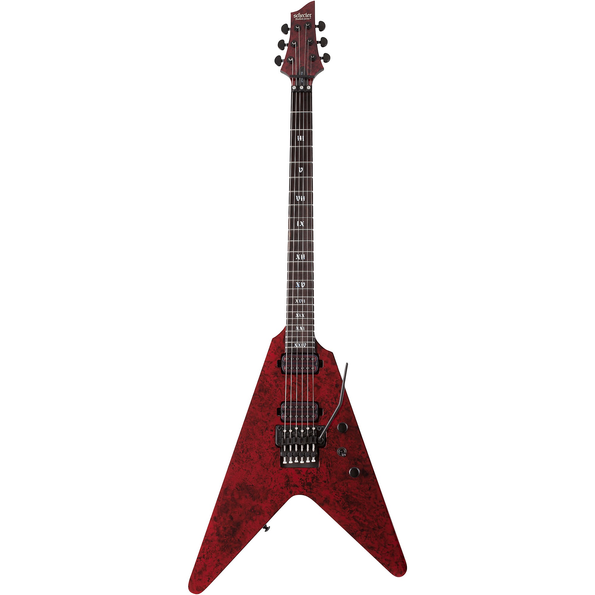 Schecter Guitar Research V-1 FR Apocalypse Electric Guitar Red
