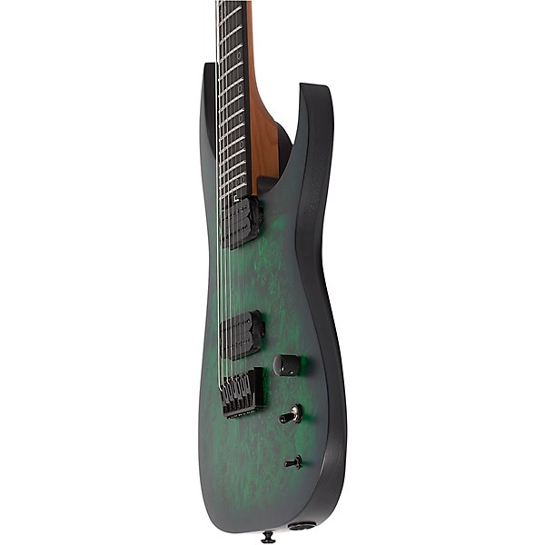 Open Box Schecter Guitar Research KM-7 MK-III Standard Burl Top 7-String Electric Guitar Level 1 Toxic Smoke Green