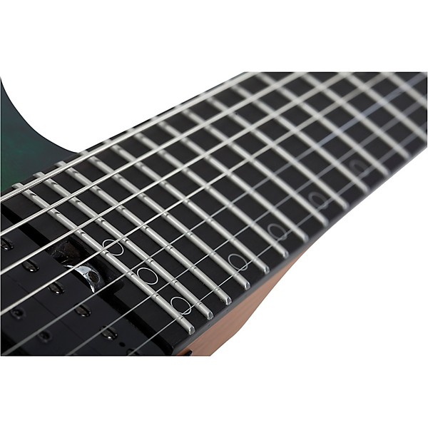 Open Box Schecter Guitar Research KM-7 MK-III Standard Burl Top 7-String Electric Guitar Level 1 Toxic Smoke Green