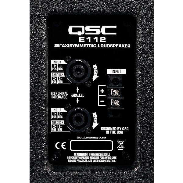 QSC E112-BK 12" 2-Way Passive Loudspeaker
