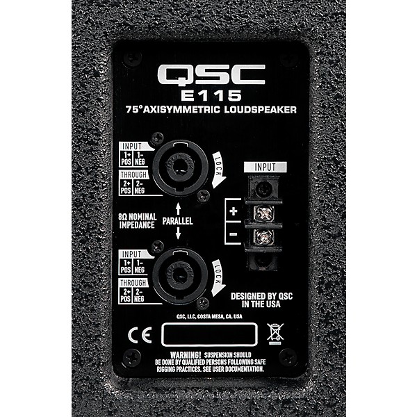 Open Box QSC E115-BK 15" 2-Way Passive Loudspeaker Level 1