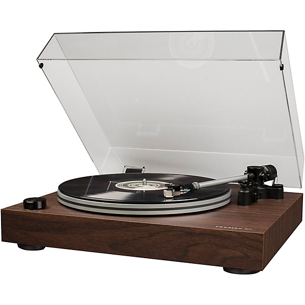 Open Box Crosley C8 Belt-Drive Turntable with Walnut Finish Level 1 Walnut