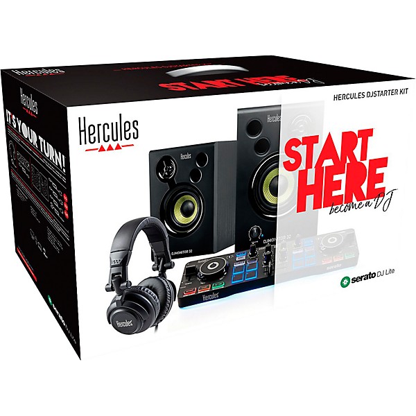Hercules DJ DJStarter Kit With Controller, Speakers and Headphones