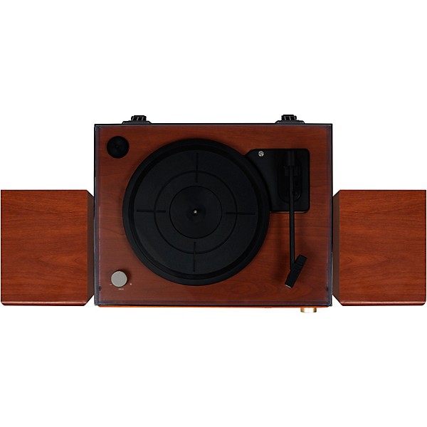 Open Box Crosley 1975T Shelf System with Turntable, CD and Radio Level 2 Walnut 190839724052