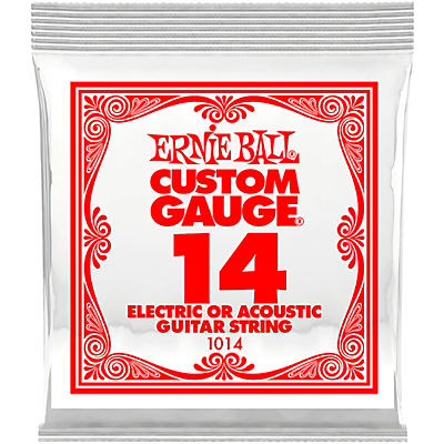 Ernie Ball Single Plain Steel Electric Or Acoustic Guitar String for sale