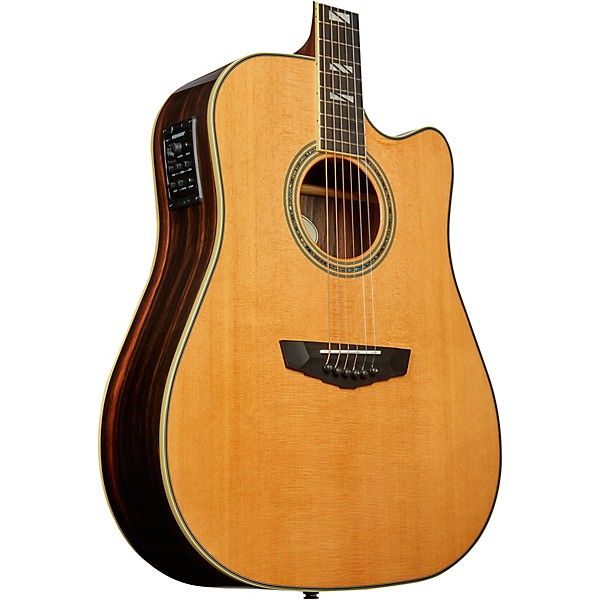 D'Angelico Excel Bowery Dreadnought Acoustic-Electric Guitar Vintage Natural