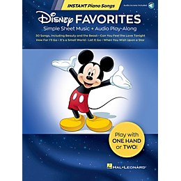 Hal Leonard Disney Favorites Instant Piano Songs Simple Sheet Music Plus Audio Play-Along Book/Audio Online