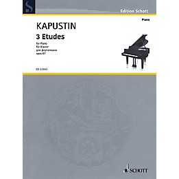 Schott 3 Etudes Op. 67 Piano Solo by Kapustin
