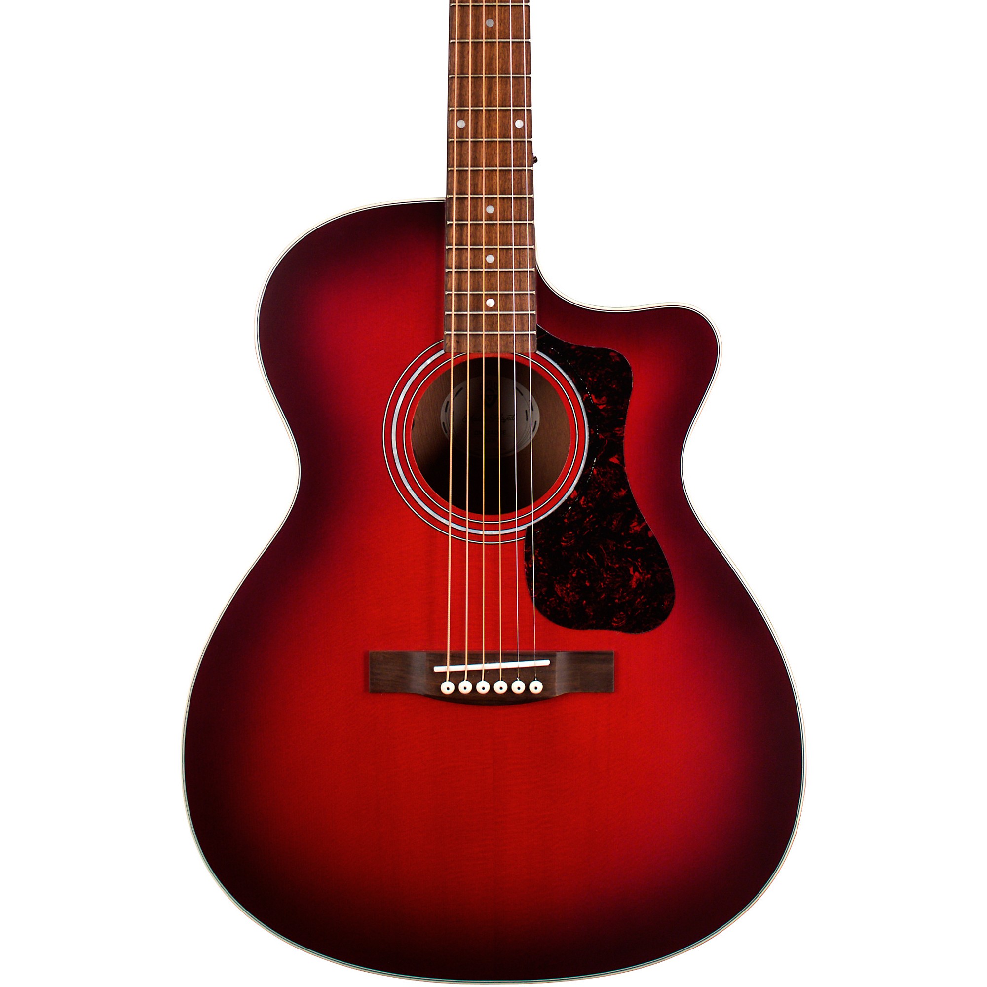 Guild OM-240CE Orchestra Acoustic-Electric Guitar Oxblood Burst 