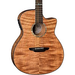 Open Box Luna High Tide Exotic Wood Cutaway Grand Concert Acoustic-Electric Guitar Level 1 Mahogany