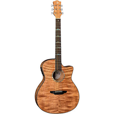 Luna High Tide Exotic Wood Cutaway Grand Concert Acoustic-Electric Guitar Mahogany for sale