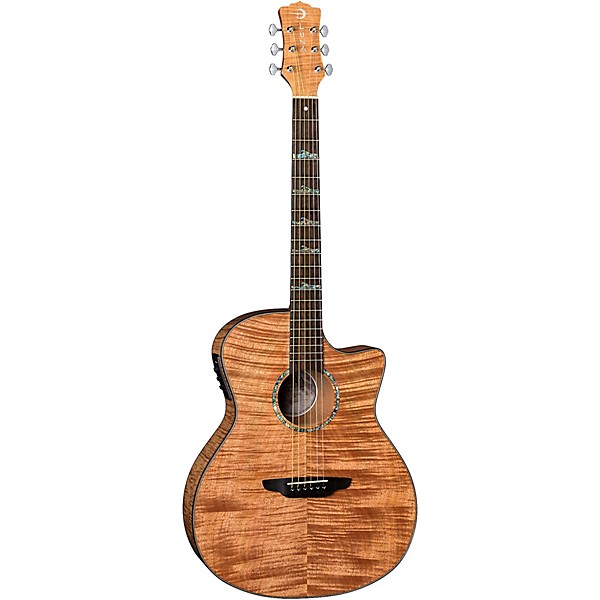 Luna High Tide Exotic Wood Cutaway Grand Concert Acoustic-Electric Guitar Mahogany