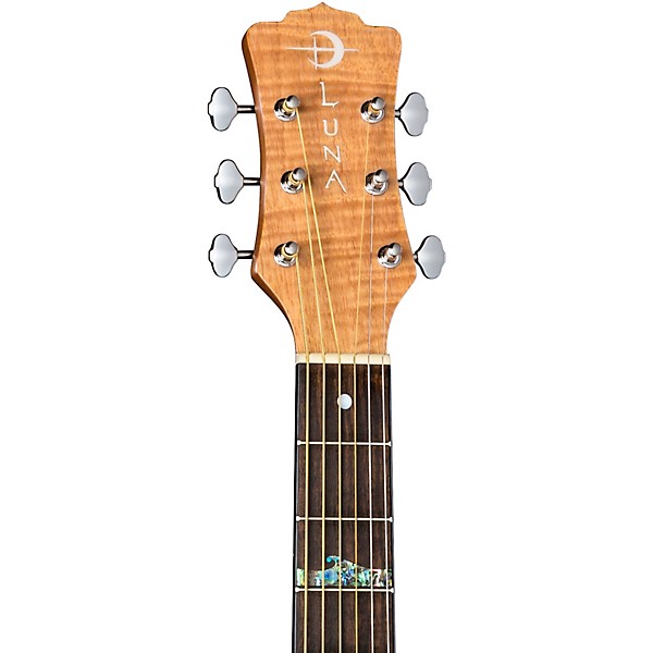 Luna High Tide Exotic Wood Cutaway Grand Concert Acoustic-Electric Guitar Mahogany