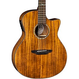 Luna High Tide Exotic Wood Cutaway Grand Con... Luna High Tide Exotic Wood Cutaway Grand Concert Acoustic-Electric Guitar Koa