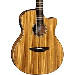 Luna High Tide Exotic Wood Cutaway Gra... Luna High Tide Exotic Wood Cutaway Grand Concert Acoustic-Electric Guitar Zebrawood