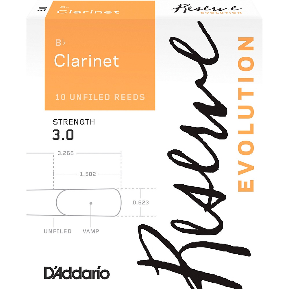 UPC 046716585554 product image for D'addario Woodwinds Reserve Evolution Bb Clarinet Reeds 10-Pack 3 | upcitemdb.com