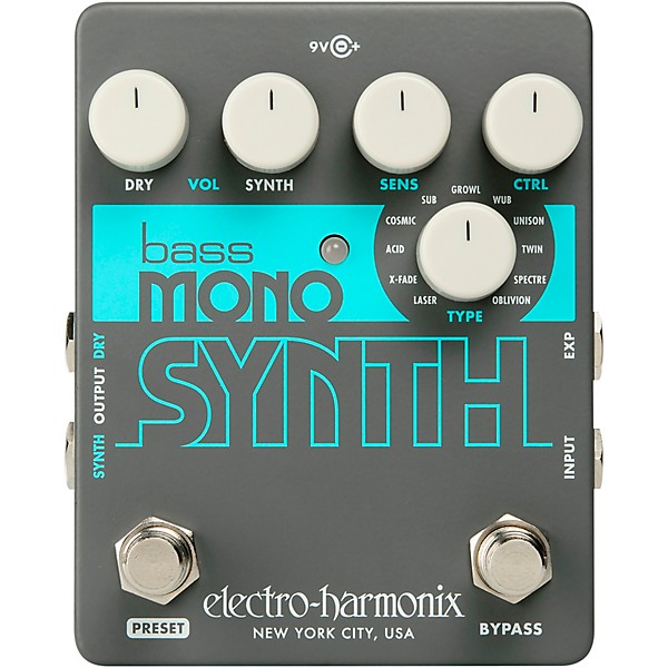 Electro-Harmonix Bass Mono Synth Bass Effects Pedal | Guitar Center