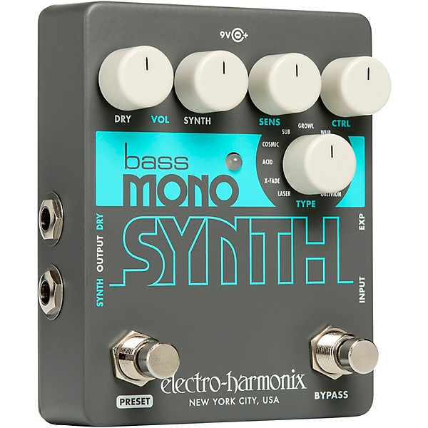 Open Box Electro-Harmonix Bass Mono Synth Bass Effects Pedal Level 1