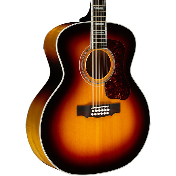 Guild F-512E Maple Jumbo 12-String Acoustic-Electric Guitar Antique Burst