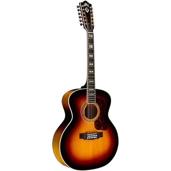 Guild F-512E Maple Jumbo 12-String Acoustic-Electric Guitar Antique Burst