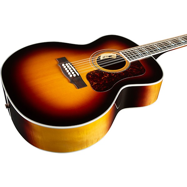 Guild F-512E Maple Jumbo 12-String Acoustic-Electric Guitar Antique Burst