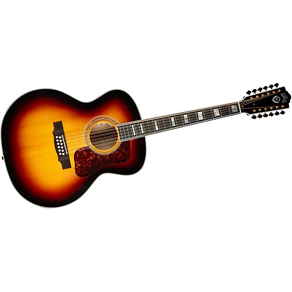 Guild F-512E Maple Jumbo 12-String Acoustic-Electric Guitar Antique Burst