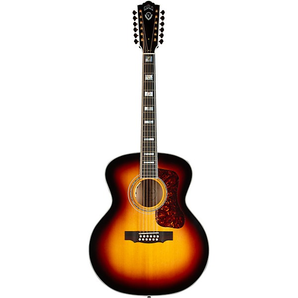 Guild F-512E Maple Jumbo 12-String Acoustic-Electric Guitar Antique Burst