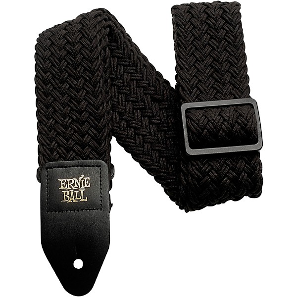 Ernie Ball Polyspun Guitar Strap Raven Black 2 in.