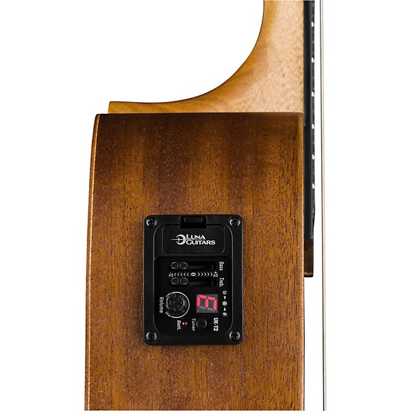 Luna Vintage Mahogany Acoustic-Electric Baritone Ukulele Satin Natural