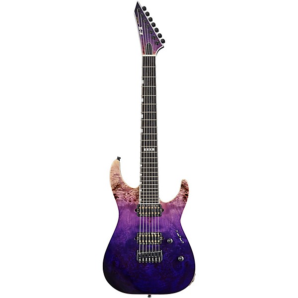 ESP E-II M-II 7 NT Electric Guitar See-Thru Purple