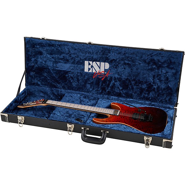 ESP USA M-1 NTB FR Electric Guitar Amber Tiger Eye