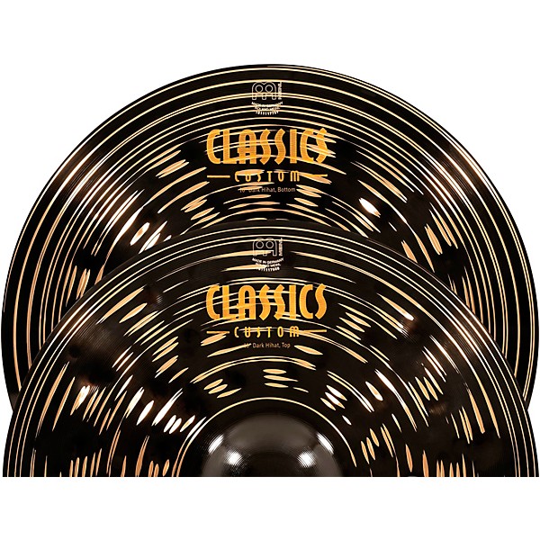Open Box MEINL Classics Custom Dark Hi-Hat Cymbal Pair Level 1 16 in.
