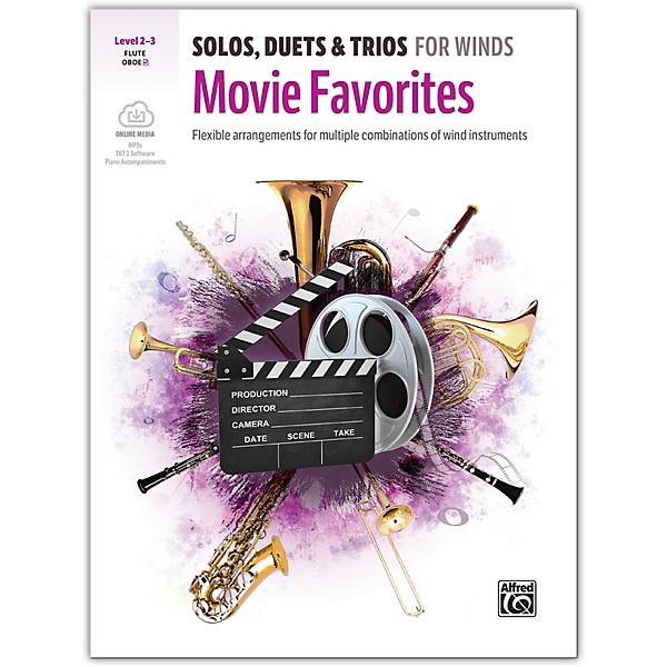Alfred Solos, Duets & Trios for Winds: Movie Favorites Flute/Oboe Book & CD 2-3