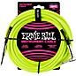 Ernie Ball 18' Straight to Angle Braided Instrument Cable Neon Green thumbnail