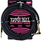 Ernie Ball 18' Straight to Angle Braided Instrument Cable Black/Black thumbnail