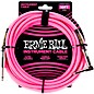 Ernie Ball 10' Straight to Angle Braided Instrument Cable Neon Pink thumbnail