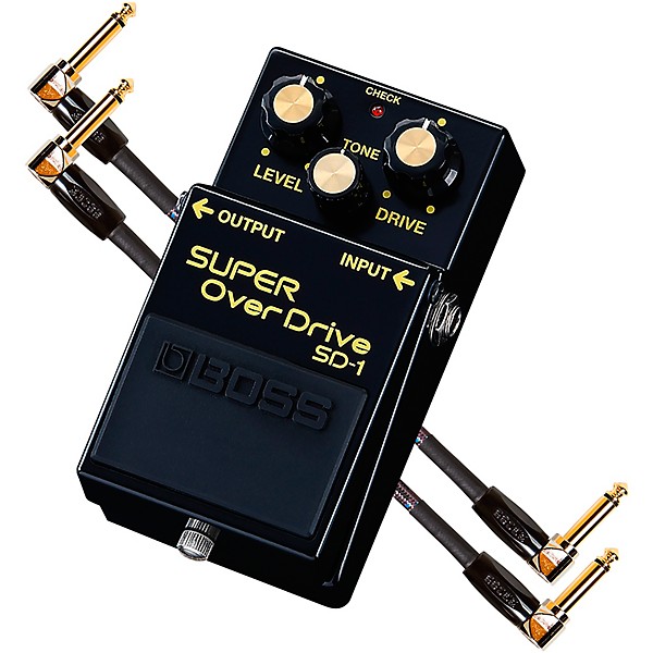 BOSS 40th Anniversary SD-1-4A Super OverDrive Effects and Two 6" Jumper Cable Promo Pack