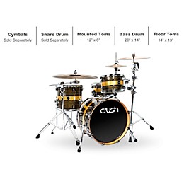 Crush Drums & Percussion Sublime ST Maple 3-Piece Shell Pack with 20 in. Bass Drum Gold Crush
